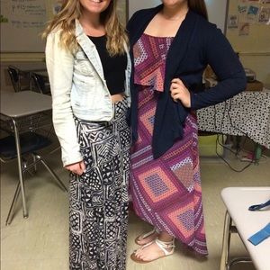 Multi color high low dress